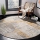 preview thumbnail 30 of 44, SAFAVIEH Craft Hertha Modern Abstract Rug 4' Round - Grey/Beige - Round