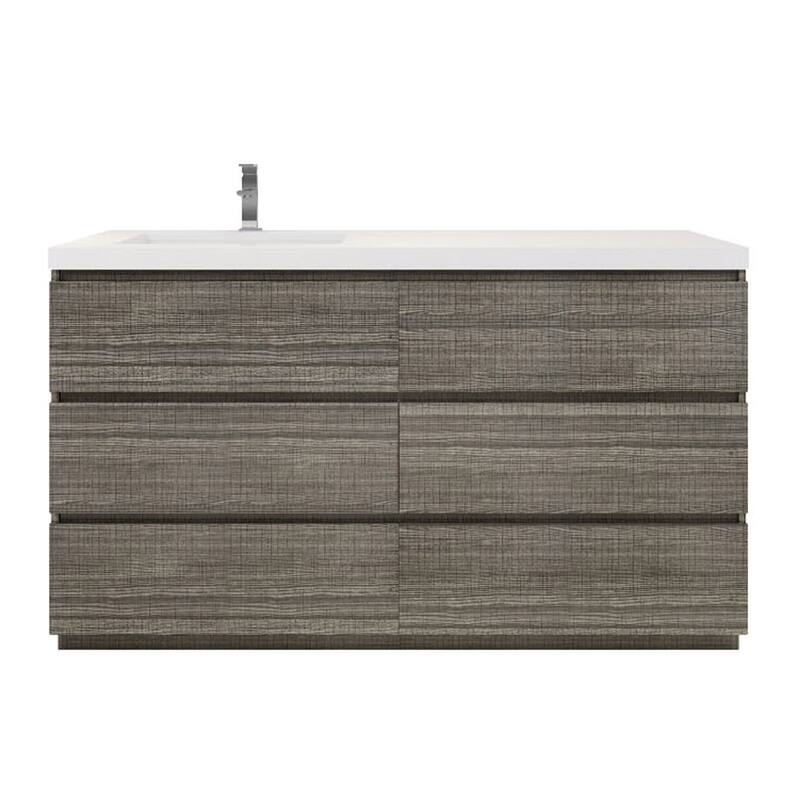 Aron 60'' Freestanding Vanity with Left Single Sink