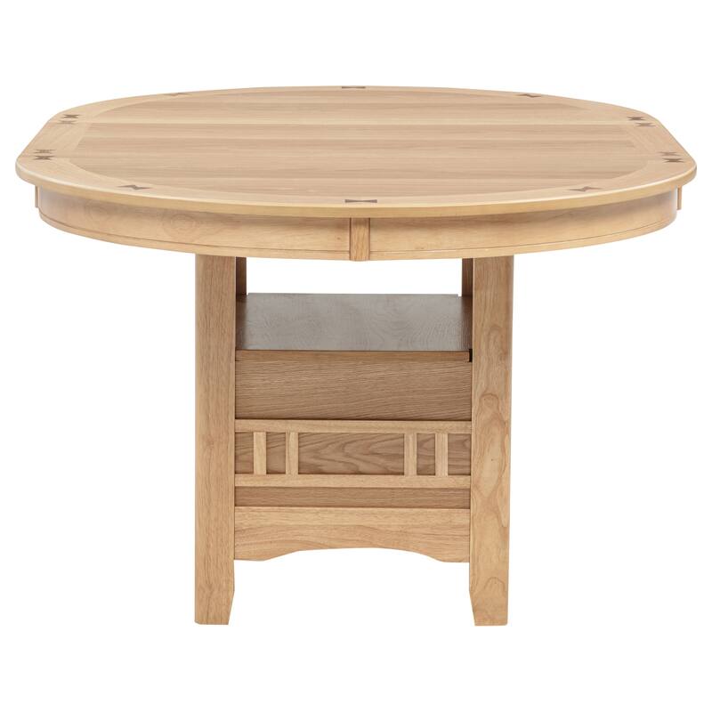 Lavon Oval 60-inch Wood Extension Leaf Dining Table