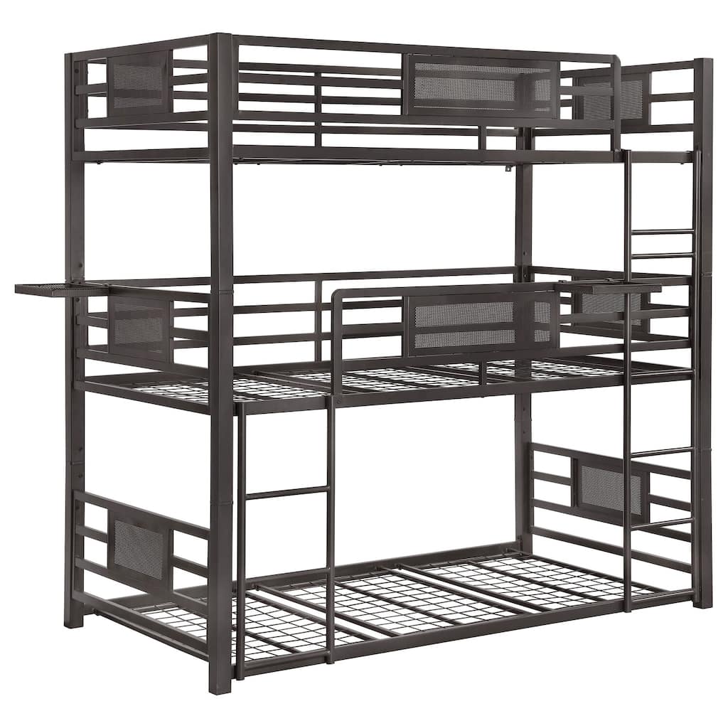 Contemporary Wingback Beige Linen-Look Queen Bed with Button Tufting, Curved Headboard, and Chrome Feet