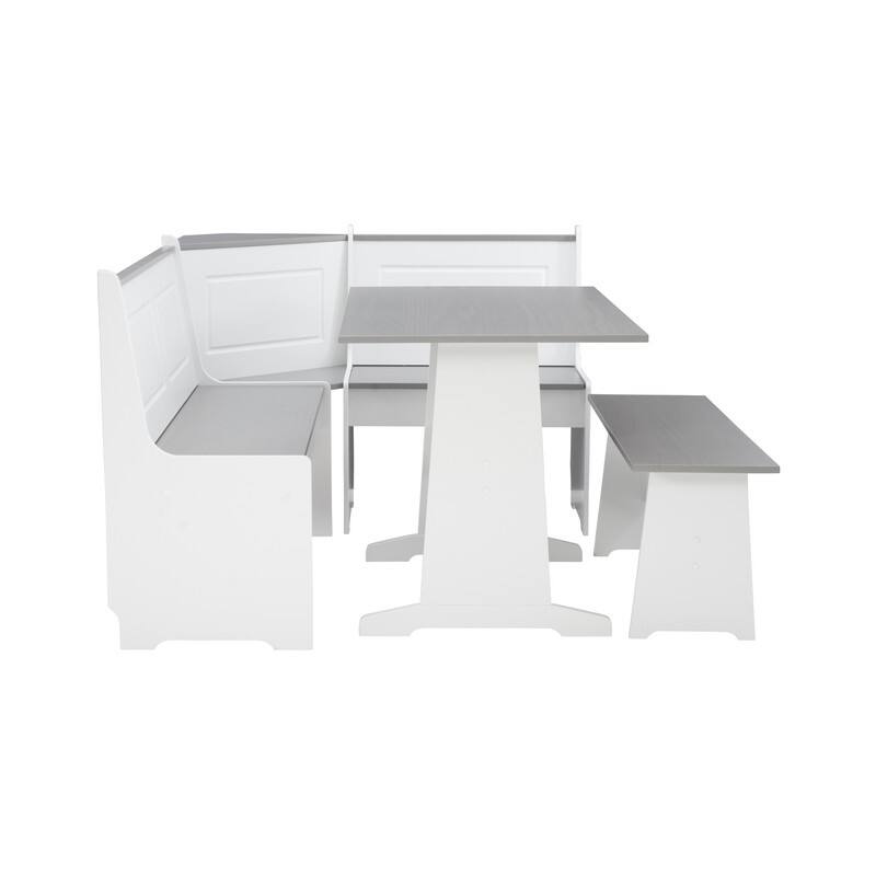 Linon Middlecreek Farmhouse Breakfast Nook Dining Set