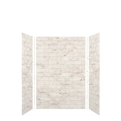 Transolid SWK483672 SaraMar 48" W x 36" D x 72" H Three Panel Shower