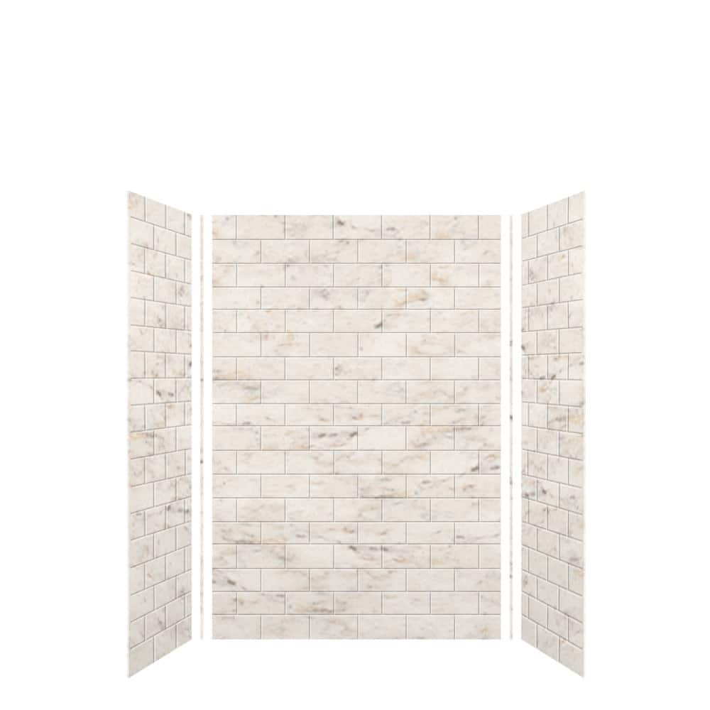 Transolid SWK483672 SaraMar 48" W x 36" D x 72" H Three Panel Shower
