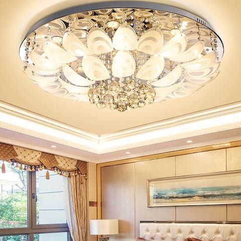 Modern Luxury Crystal LED Ceiling Light Flush-mounted Lamp