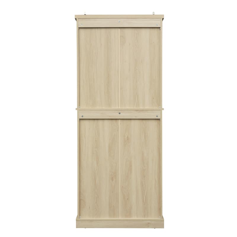 4 Door Cabinet with 1 Drawer,with 4 Adjustable Inner Shelves