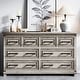 preview thumbnail 1 of 16, 8 Drawers Dresser Chests for Bedroom, 55" Wide Wood Rustic Chest of Drawers Grey_8-drawer - 8-drawer