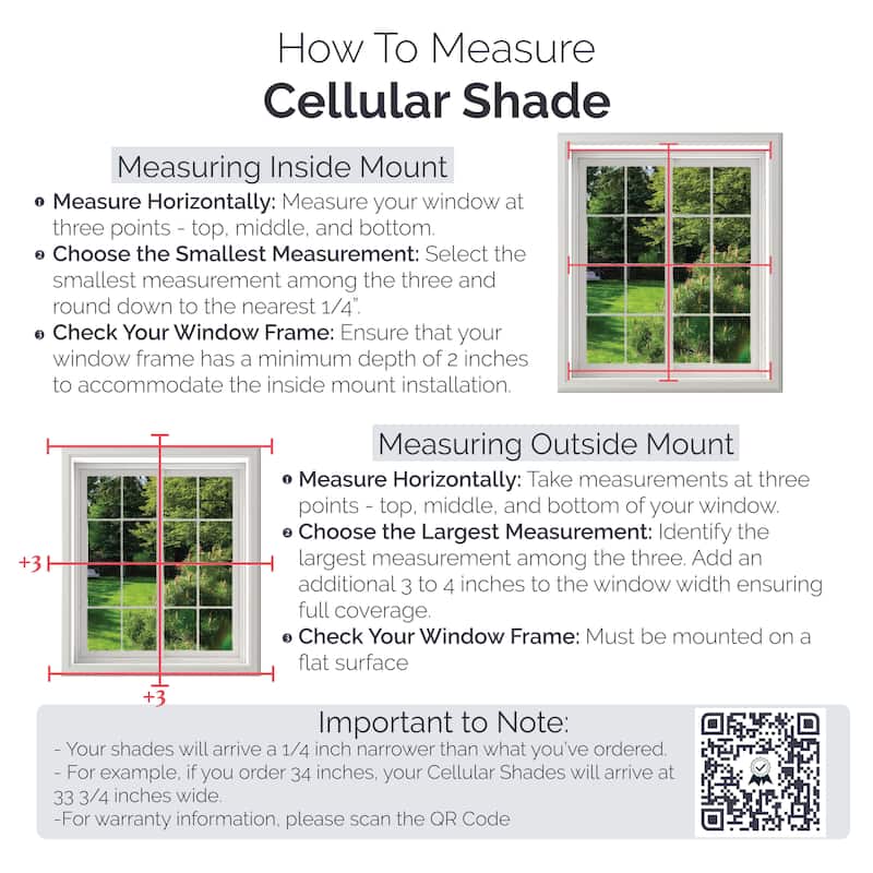 Linen Avenue Cordless Cellular Top Down Bottom Up Blackout Shade, Seashell (Arrives 1/4" Narrower)