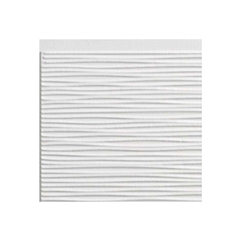 FASÄDE Ripple Decorative Vinyl Backsplash Panel - 6x6 Inch Sample - Gloss White
