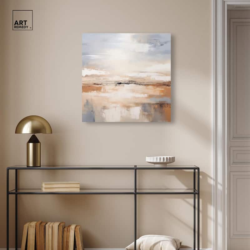 Tonal Strata Canvas by Art Remedy, Gallery Wrapped