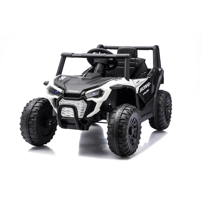 Ride On Car, Kids Electric UTV Car, Ride On Car For Kids,12V Ride On Utv Toy Electric Car With Remote Control - White