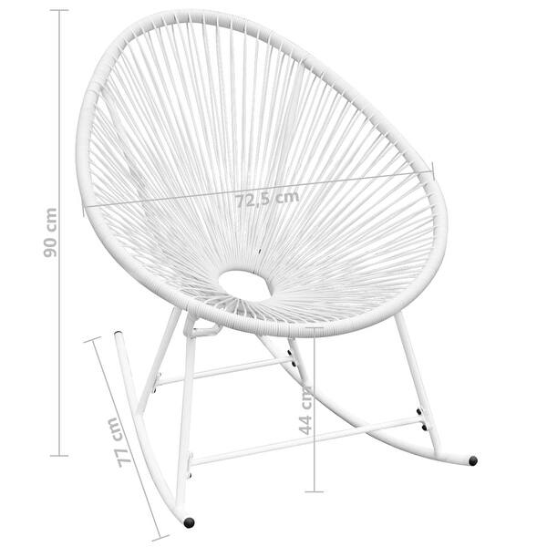 Outdoor Rocking Chair White Poly Rattan - Bed Bath & Beyond - 35119540