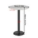 preview thumbnail 7 of 17, Tall Round Bistro Pub Table Sintered Stone Top BarTable