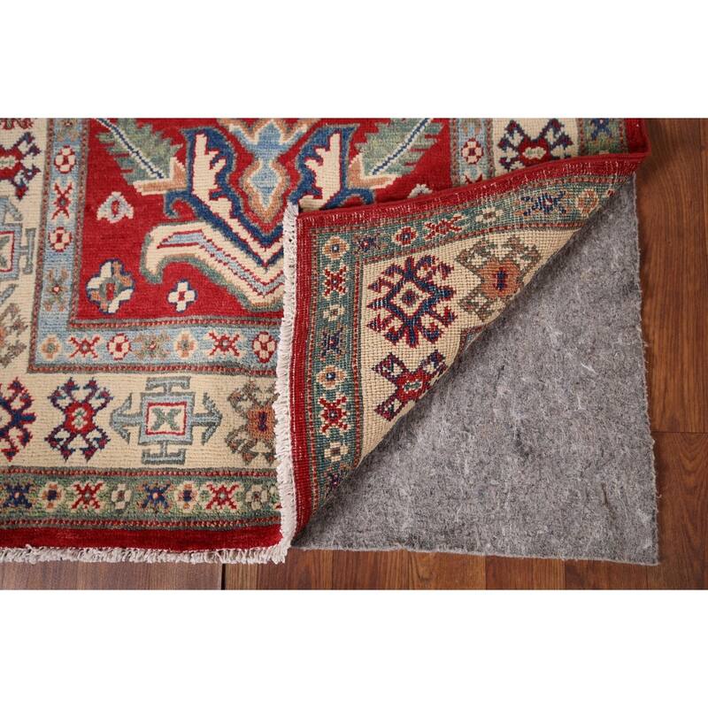 Oriental Red Kazak Accent Rug Hand-Knotted Wool Carpet - 3'0" x 5'1"
