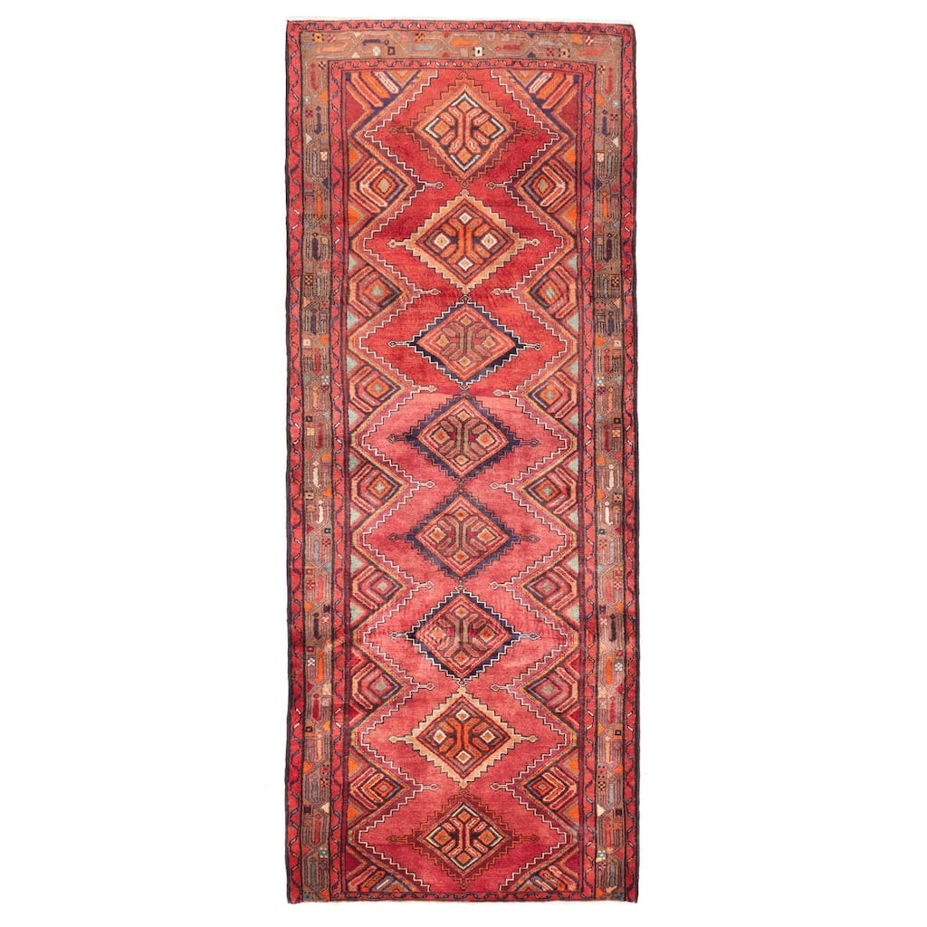 ECARPETGALLERY Hand-knotted Konya Anatolian Red Wool Rug - 3'7 x 9'4