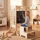 preview thumbnail 2 of 8, Gymax Toddler Kitchen Step Stool w/Chalkboard Detachable Safety Net