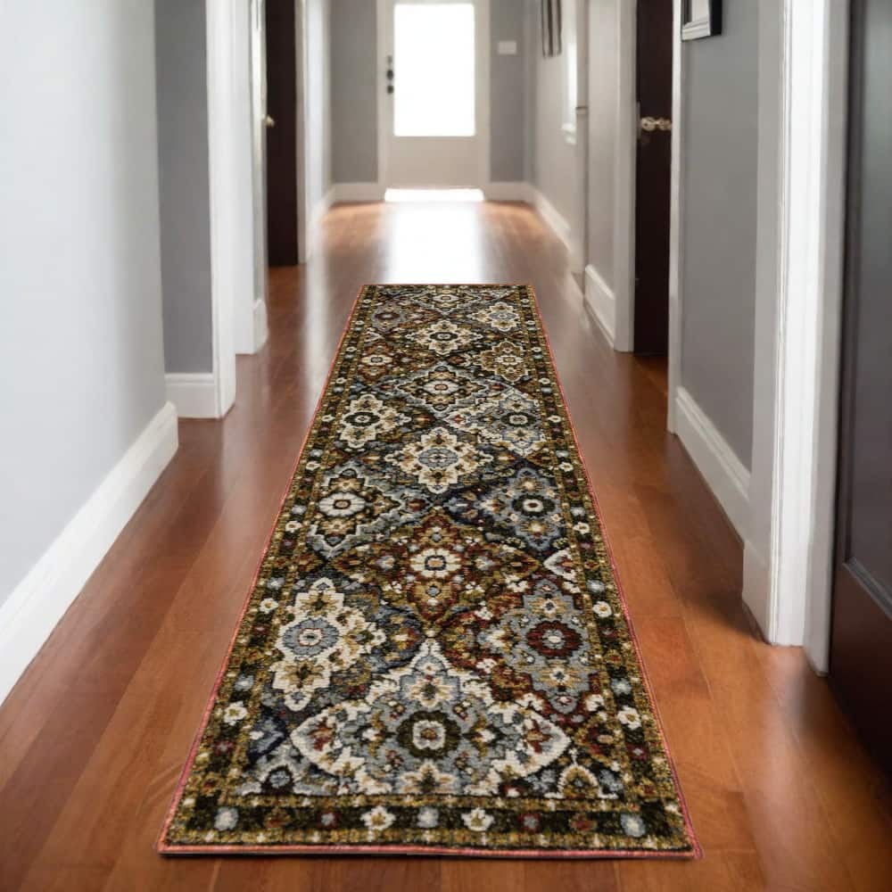 HomeRootsMedallion Traditional Rectangle Area Rug