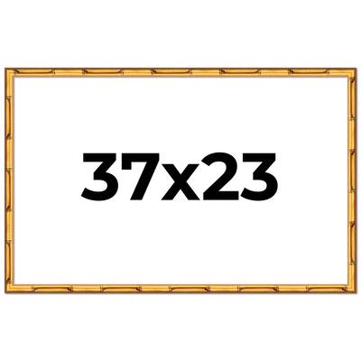 37x23 Frame Gold Bamboo Picture Frame Modern Photo Frame Includes UV Acrylic Shatter Guard Front Acid Free Foam Backing Board