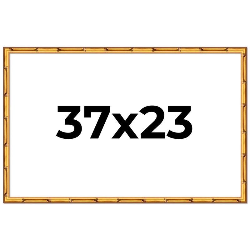 37x23 Frame Gold Bamboo Solid Wood Picture Frame | 1 Inch Moulding