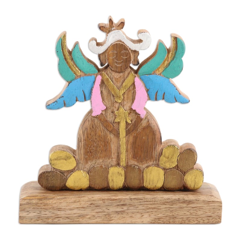 Novica Handmade Tender Heaven Wood Sculpture