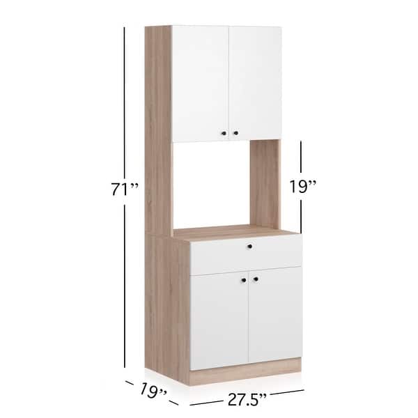 dimension image slide 0 of 4, Living Skog Scandi Pantry Kitchen Storage Cabinet