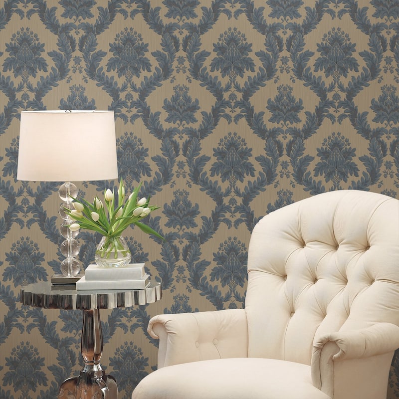 Galerie Wallcoverings Ornamenta 2 Embossed Classic Damask Vinyl Matte Wallpaper Roll