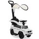 preview thumbnail 1 of 8, 3-in-1 Ride on Push Car for Toddlers with Canopy, Storage, and Music, for Boys & Girls Ages 18-36 Months - White Kids - White