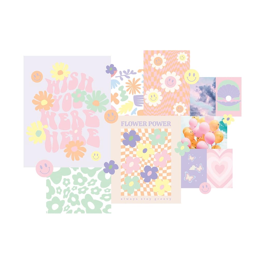 WallPops Flower Power Collage Wall Decals