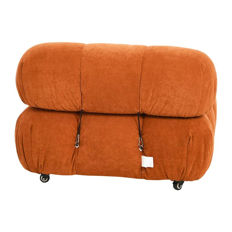 Armless Modular Chair with Locking Wheels