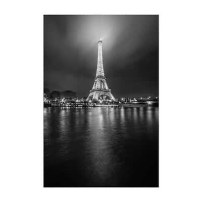 Paris le de France La Tour Eiffel 02 B W Photography Art Print/Poster ...