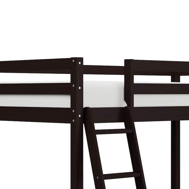 Hillsdale Caspian Wood Twin Loft Bed with Desk