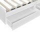 preview thumbnail 9 of 14, Twin Storage Platform Bed with 4 Shelves, 2 Drawers, LED Light, White