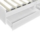 preview thumbnail 9 of 11, White Twin Size Storage Platform Bed with Open Storage Shelves & LED Light