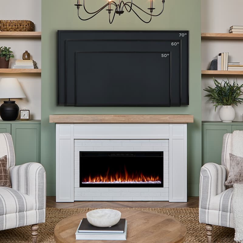 Cravenhall 64" Smart Landscape Electric Fireplace by Real Flame