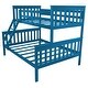 preview thumbnail 5 of 14, Pine Twin over Full Mission Bunkbed Caribbean Blue