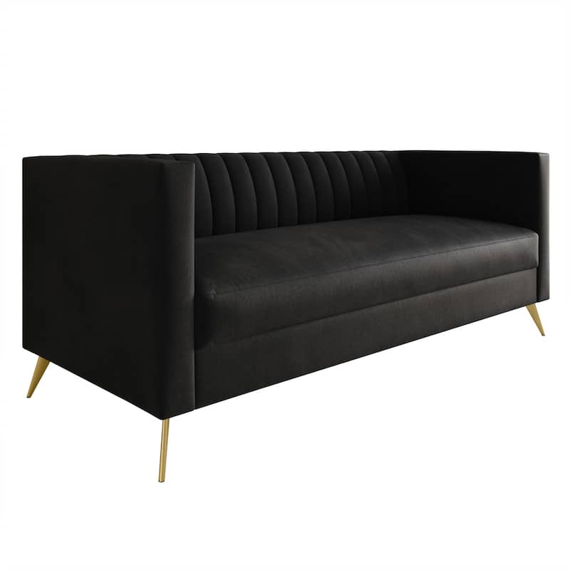 Clayfell Weiss Velvet Square Arm Chair/ Loveseat/ Sofa