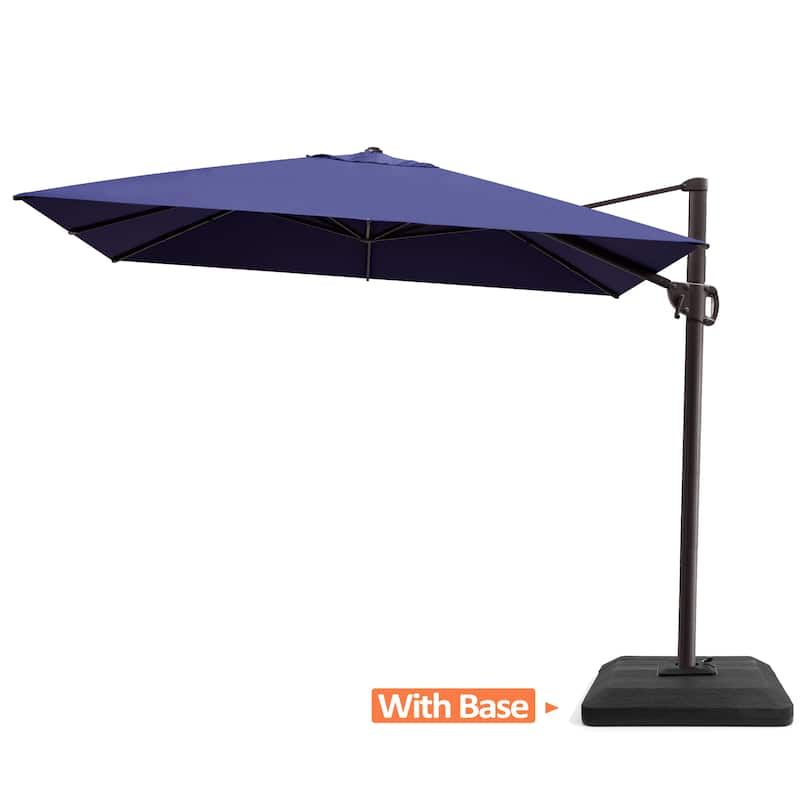 Pellebant 9 FT x 11 FT Outdoor Cantilever-Offset Umbrella with Premium Base Stand