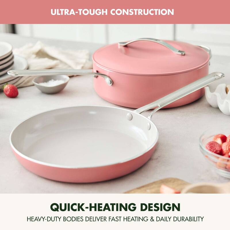 GreenPan Nova 3 Piece Frypan and Saute pan with Lid Set Bed Bath