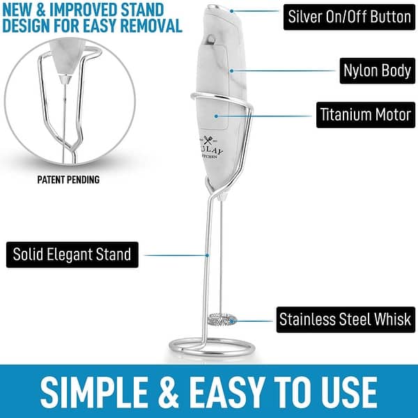 Zulay Milk Frother OG - Holster Stand - Marble - Bed Bath & Beyond -  36113331