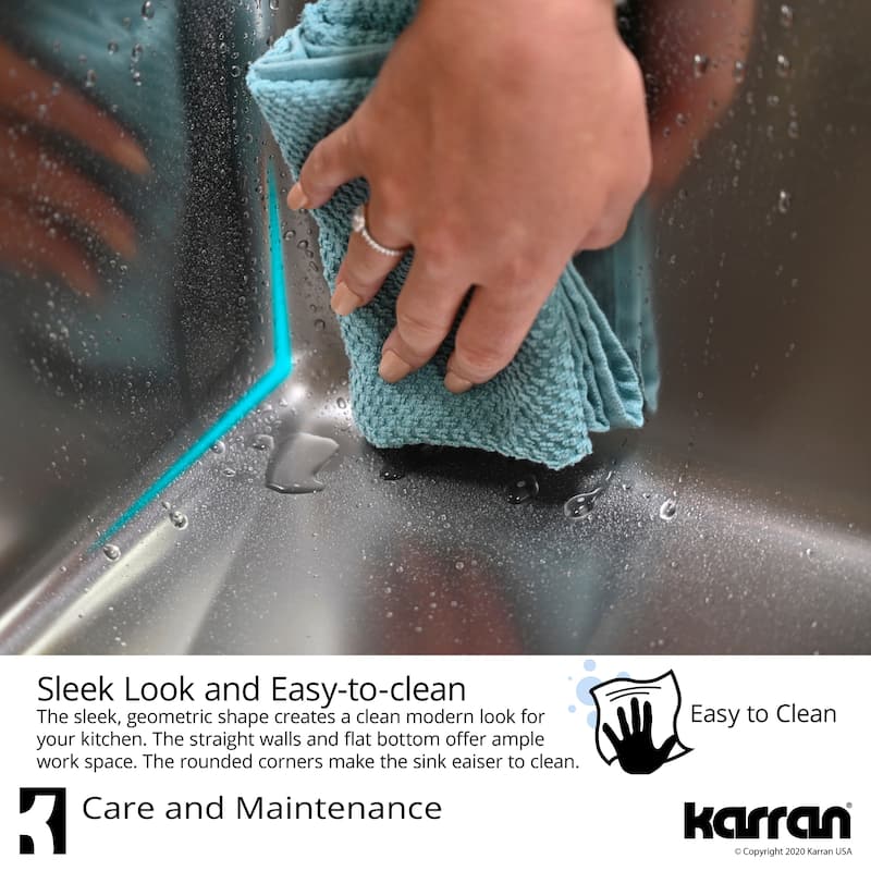 Karran 32" Undermount 16-Gauge Stainless Steel 40/60 Double Bowl Kitchen Sink Kit