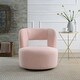 preview thumbnail 11 of 25, Swivel Barrel Chair with Soft Teddy Fabric, Comfy Round Accent Chair for Living Room