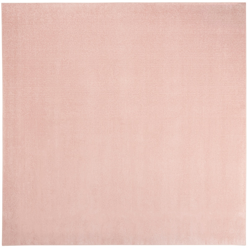 Nourison Modern Solid Indoor/Outdoor Area Rug - 9' Square - Pink