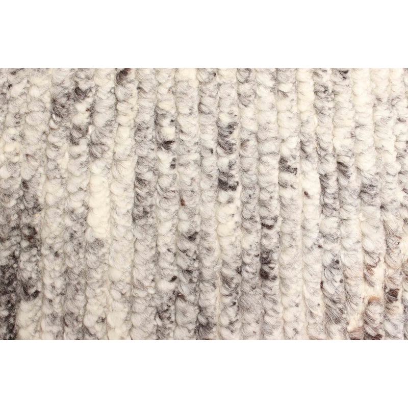 ECARPETGALLERY Hand-knotted Tangier Grey Wool Rug - 5'3 x 8'2