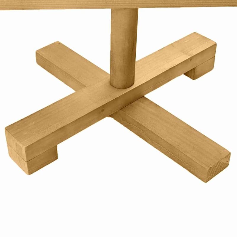 vidaXL Wooden Christmas Tree with Stand Brown Solid pine wood