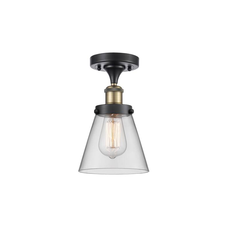 Innovations Lighting Ballston Urban Cone - 1 Light 6" Semi-Flush Mount
