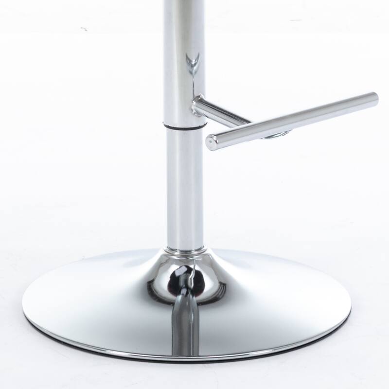 Swivel Velvet Barstools Adjusatble Seat, Chrome base Bar Stools with Backs Comfortable Tufted ,Set of 2