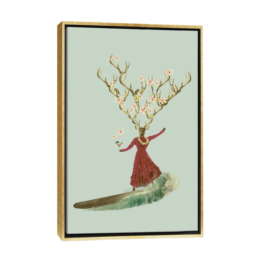 iCanvas "Martini Shaken Not Stirred" by Caroline Keslassy Framed