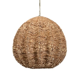 Uttermost Kauri 5 Light Wooden Bead Pendant - N/A