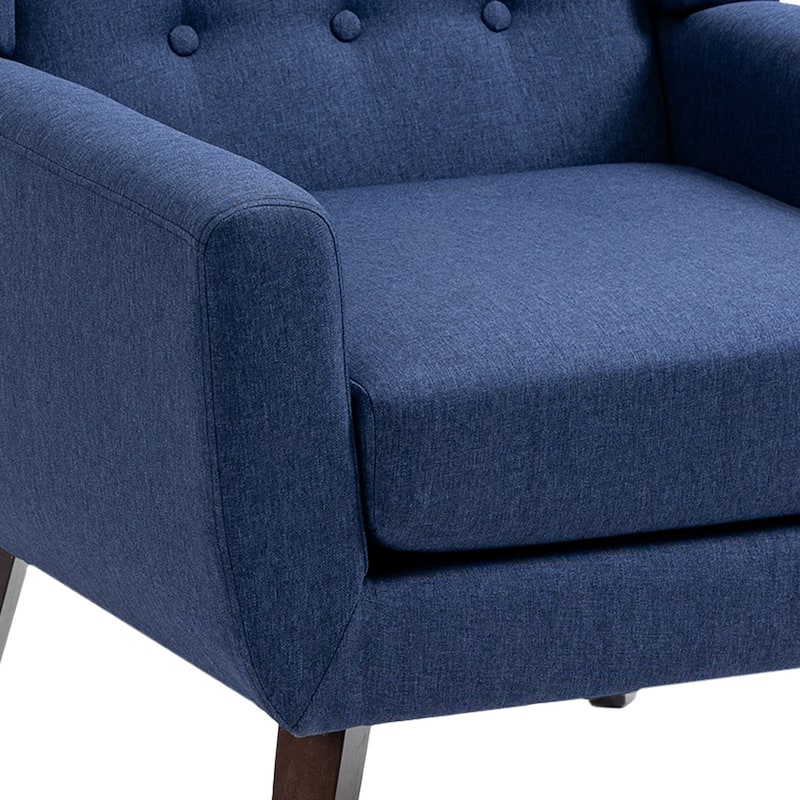 3-Piece Tufted Linen Armchair and Loveseat Set