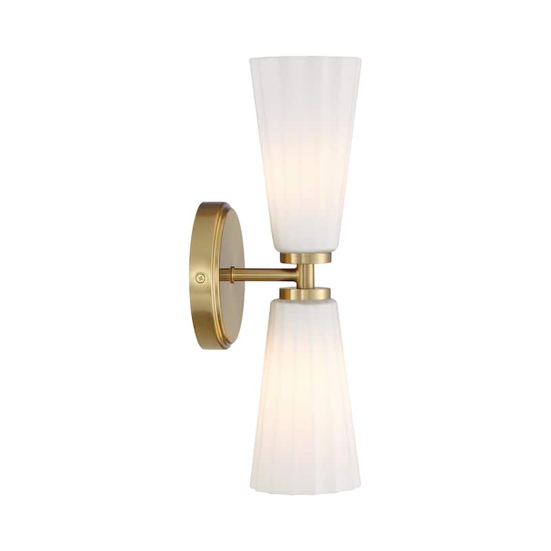 Bellevue SHWS43575 Meridian 2 Light 15" Tall Bathroom Sconce with
