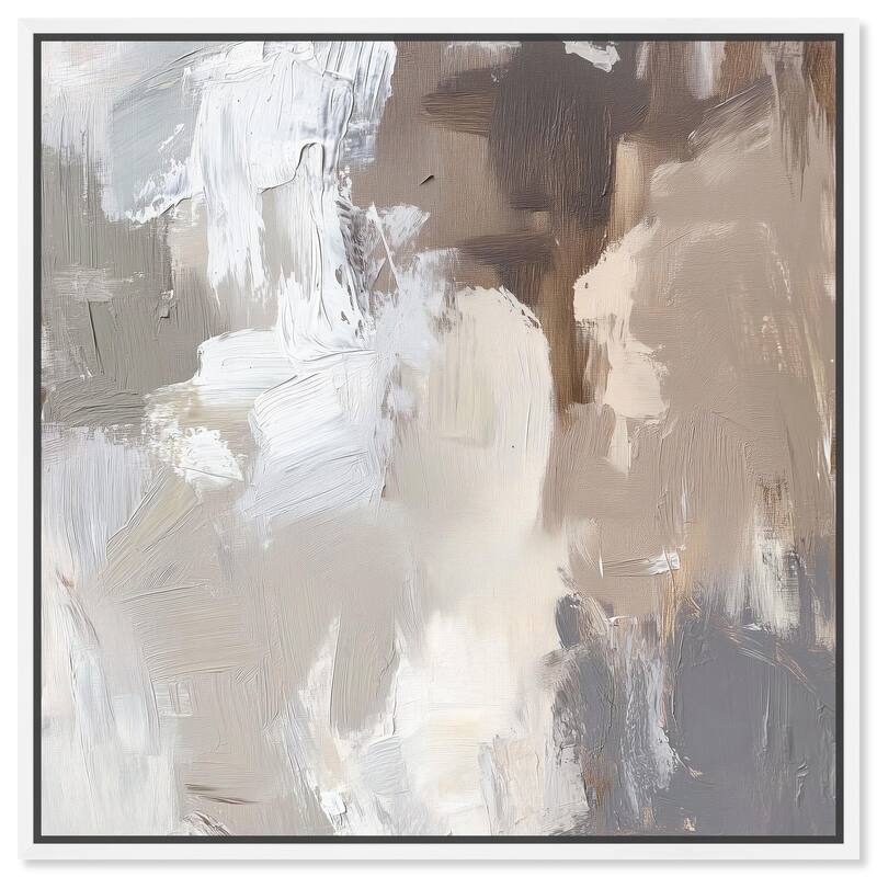 Faded Textured I Canvas by Art Remedy - White - 40" x 40"
